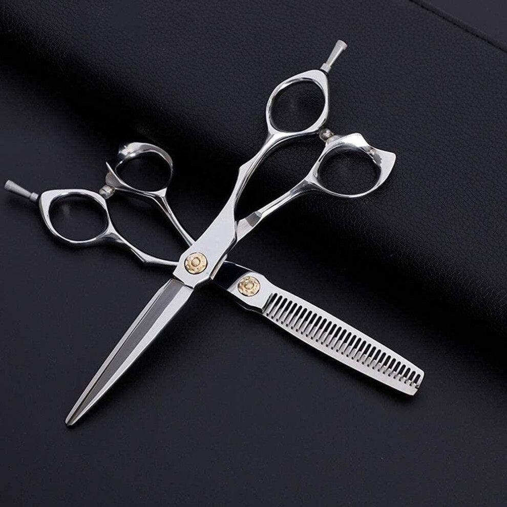 Barber 6 Inch Hairdresser Professional Haircut Flat  Tooth Set Classic Oblique Handle Hairdressing Set