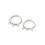 Modern Circular Drop Earrings Lightweight-3 circles Silver 1