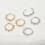Modern Circular Drop Earrings Lightweight-3 circles Silver 5