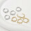 Modern Circular Drop Earrings Lightweight-3 circles Silver 6