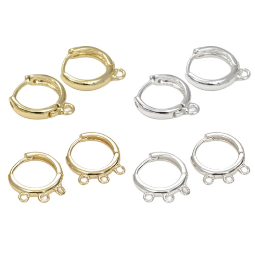 Modern Circular Drop Earrings Lightweight-3 circles Silver 1