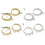 Modern Circular Drop Earrings Lightweight-3 circles Silver 4