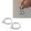 Modern Circular Drop Earrings Lightweight-3 circles Silver 3