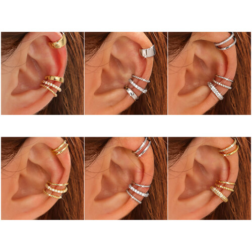Hypoallergenically Cartilage Earrings Adjustable Clip-Style 2 1