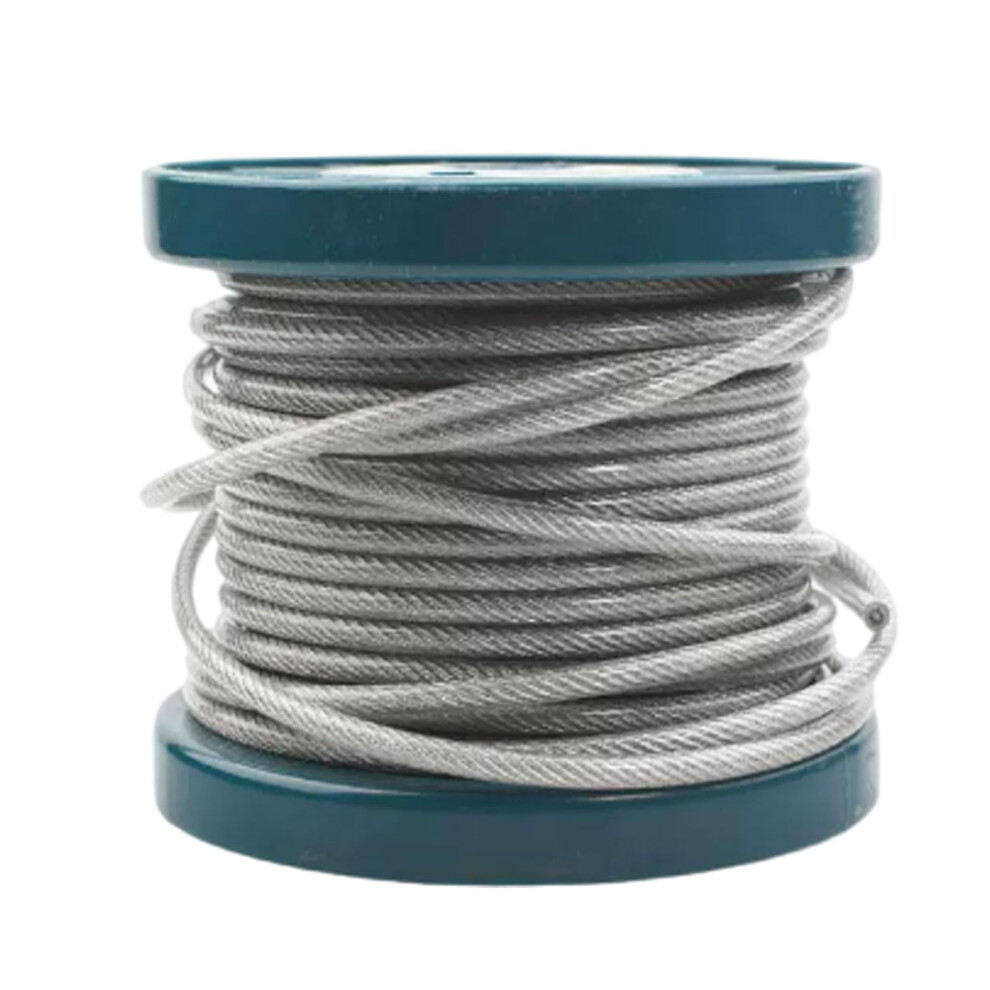Wire Cable Diameter 15Mm, Wire Rope Cable 7X7 Strand Core, 40M Length Cable/Diameter 2Mm 9365049186186