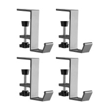 Set of 4 Adjustable Hooks Table Hanger for Optimizing Desk-Gray