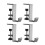 Set of 4 Adjustable Hooks Table Hanger for Optimizing Desk-Gray 1