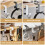 Set of 4 Adjustable Hooks Table Hanger for Optimizing Desk-Gray 5