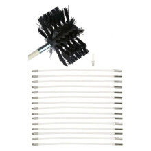 Chimney Sweep Kit, Brush With Nylon Rods, Cleaning Kit For Fireplace Flue Vent(15 Rods)