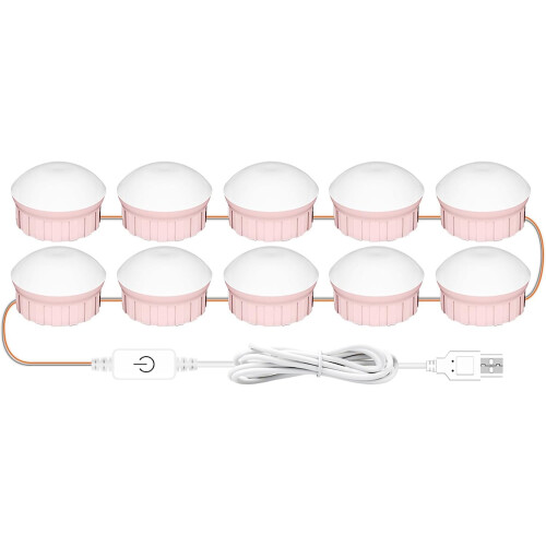 LED Makeup Lights Set USB Dimmable Bulbs LED Light Texture for Dressing Table and Bathroom Makeup Light 1