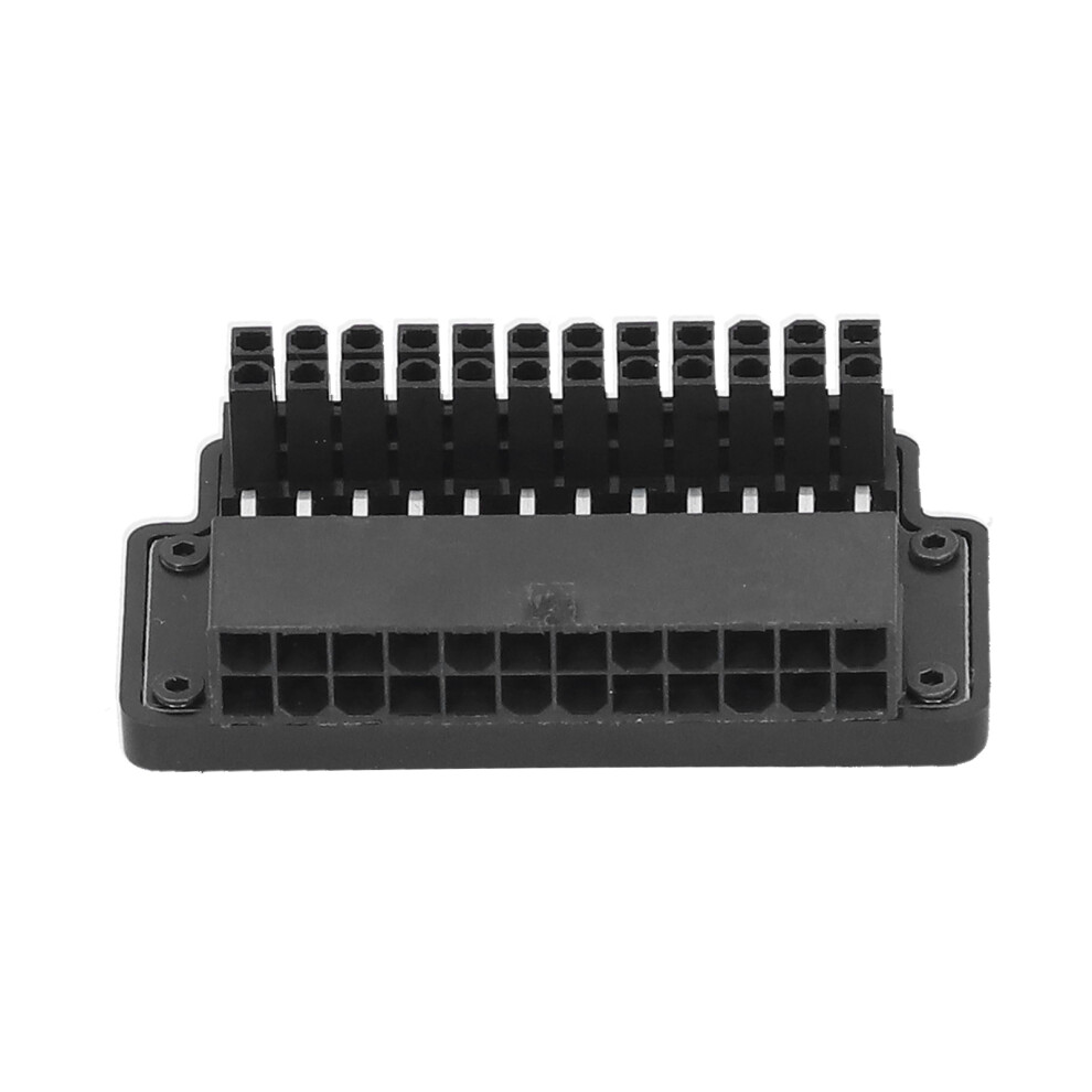 Atx 24Pin Male To Female Power Adapter 90 Degree Angled Connector Direction Changer Overmold Type Mainboard Psu For Desktops Limited Height Chassis 9486358989357