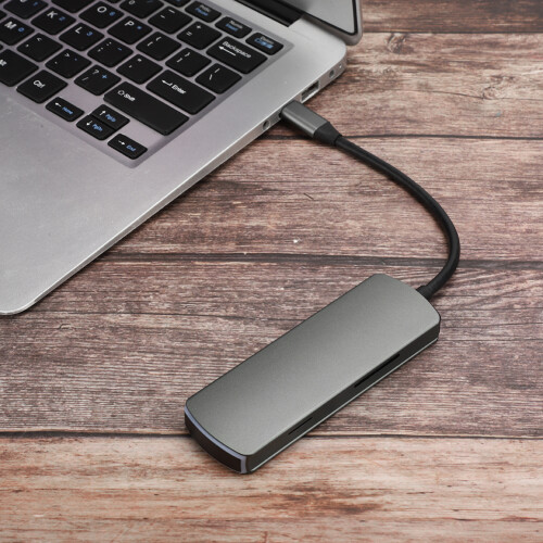 Διανομέας USB-C για φορητό υπολογιστή με HDMI 4K, προσαρμογέας σταθμού σύνδεσης 6 σε 1 2
