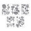 5Pcs Flower/Leaf/Butterfly Templates Reusable PET-Flowers 1