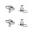 Pack Of 4 Secure Earring Supports  Backings For Heavy-White 1