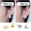 Pack Of 4 Secure Earring Supports  Backings For Heavy-White 5