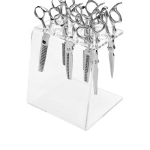 Acrylic Scissor Display Holder Clear Barber Tool Storage Rack for Hairdresser, Barber, Salon
