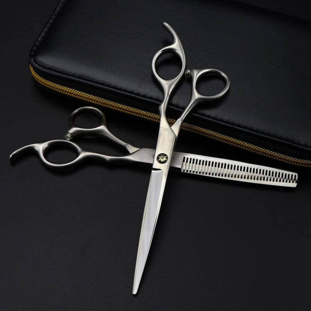 Professional Hair Cutting Shears, 6.5 Inch Japan 440c Steel Hair Scissors Barber Haircut Thinning Shears