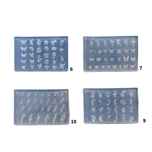Nail Art Silicone Mold Flower Theme Manicure Training Tool-C410 2