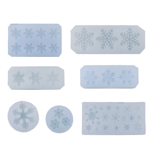 Christmas Baking Mold Snowflake Shape Mould Silicone Craft-3918 1