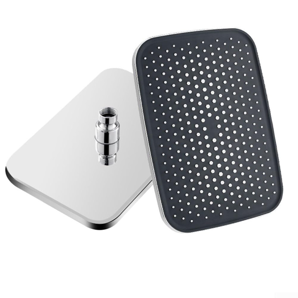 Large Flow Bath Spray Shower Head, 360 Degree Rotation, Sleek Rectangle Shape, (Silver) 9365049188340