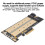 Προσαρμογέας PCIe NVMe για επιτραπέζιο υπολογιστή, μετατροπέας SATA SSD με υποστήριξη 5