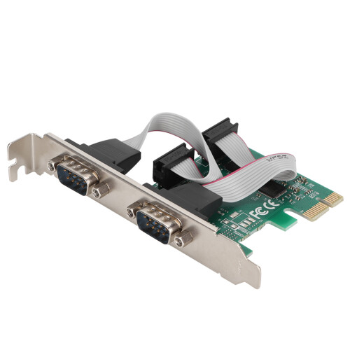 Προσαρμογέας σειριακής θύρας PCI Express Κάρτα επέκτασης RS232 υψηλής ταχύτητας με δύο 1