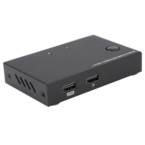 Διακόπτης KVM HDMI για διπλές οθόνες, διακόπτης USB KVM HDMI με διακόπτη ενός κουμπιού, 1