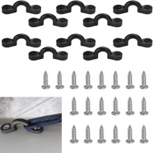 10Pcs Kayak Pad Eye Kit With 20Pcs Screws Accessories Nylon Bungee Deck Loops Kayaking Replacement Parts For Canoe Rigging