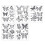 5Pcs Flower/Leaf/Butterfly Drawing Stencils Reusable-Butterfly 1