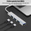 Διανομέας USB με 4 θύρες USB2.0, εξαιρετικά λεπτός φορητός διανομέας δεδομένων με 7
