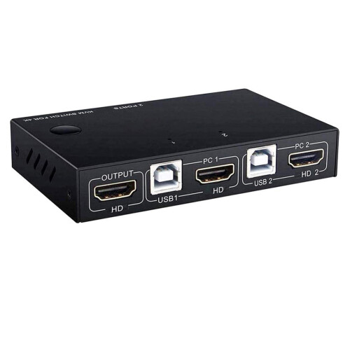 Διακόπτης KVM για διπλή οθόνη HDMI, USB VGA Διακόπτης KVM με υψηλή ανάλυση και εκτεταμένη