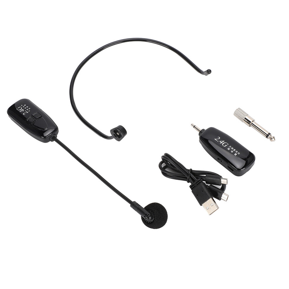 Wireless Microphone Headset With Stable Transmission, 2.4G Signal Stability High Sensitivity Condenser Microphone For Voice Amplifier Pa System, Easy 9486358990858