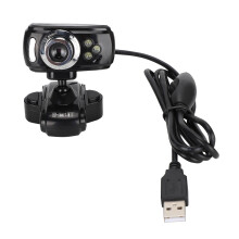 Full-HD-Webcam mit integriertem Mikrofon und drehbarem Stativ, Weitwinkelobjektiv für klare Videoanrufe und Streaming, automatische