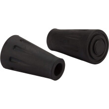 Rubber Buffer for Nordic Walking Poles Pack of 2, Made of Natural Rubber, NonSlip Durable, Suitable for Asphalt Hard Floors Black