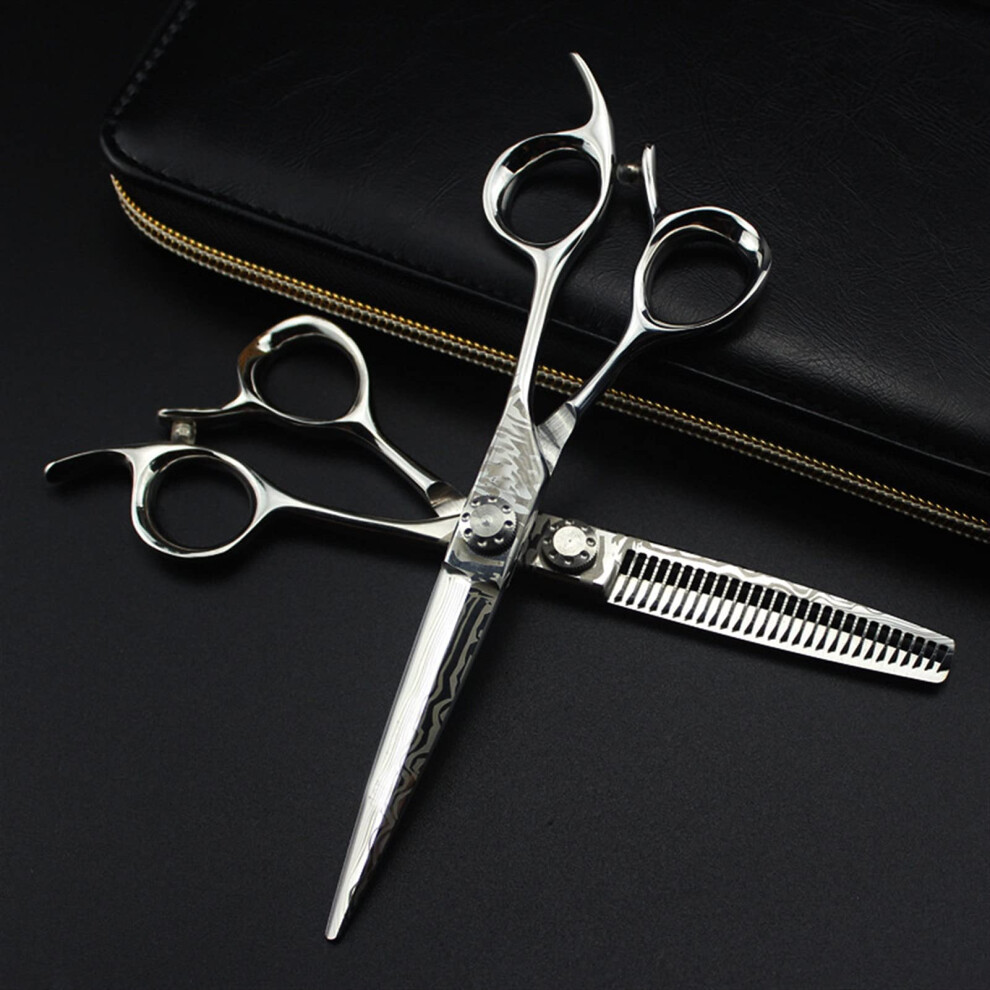 Professional Hair Shears Barber Hairdressing Thinning Scissors Set with Bag