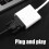 DisplayPort To VGA Cable Resolution White Compact VGA Adapter For Work Or School 5