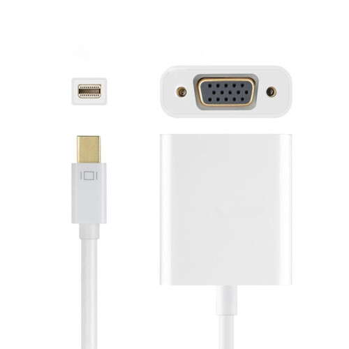 DisplayPort To VGA Cable Resolution White Compact VGA Adapter For Work Or School 2