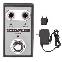 Bougietester met dubbele gaten, instelbare werkfrequentie, simuleert het ontstekingssysteem van de motor. Bougietester voor 12V benzinevoertuigen.