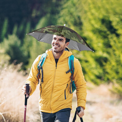 Fishing Umbrella with Waterproof Coating, Adjustable Headband, Hands 1