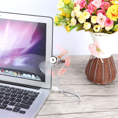 Ανεμιστήρας ρολογιού USB για επιτραπέζιο υπολογιστή, ανεμιστήρας LED με οθόνη 2