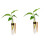2Pcs Natural Themed Propagation Vases Wall Mountable-brown 1