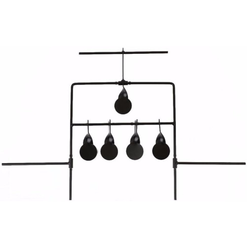 Steel Automatic Reset Rotate Shooting Target for Marksmanship Training Black 2