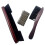 Pool Table Cleaning Brush Set,Billiard Pool Table Cleaner,Pool Table Rail Brush,Pool Cue Cleaning Cloth, Solid Wood Handle, red 1