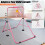 Gymnastics Bars with Rings/Pad/Wristband, Folding Horizontal Bar(Pink) 7