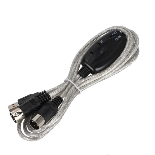 Προσαρμογέας καλωδίου USB σε Midi για μουσικό στούντιο, μετατροπέας MIDI USB Plug and Play