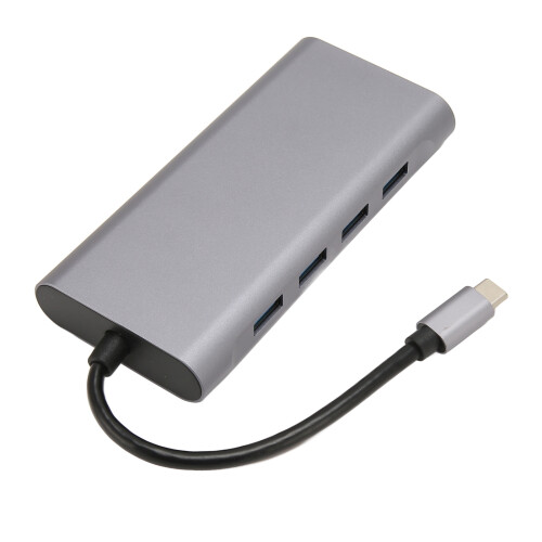 Μεταφορά δεδομένων υψηλής ταχύτητας USB Hub, προσαρμογέας πολλαπλών θυρών 11 σε 1 με 2