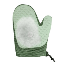 Pet Hair Removal Glove Grooming Mitt with Spray, AntiStatic Shedding Mitt for Home Couch Green