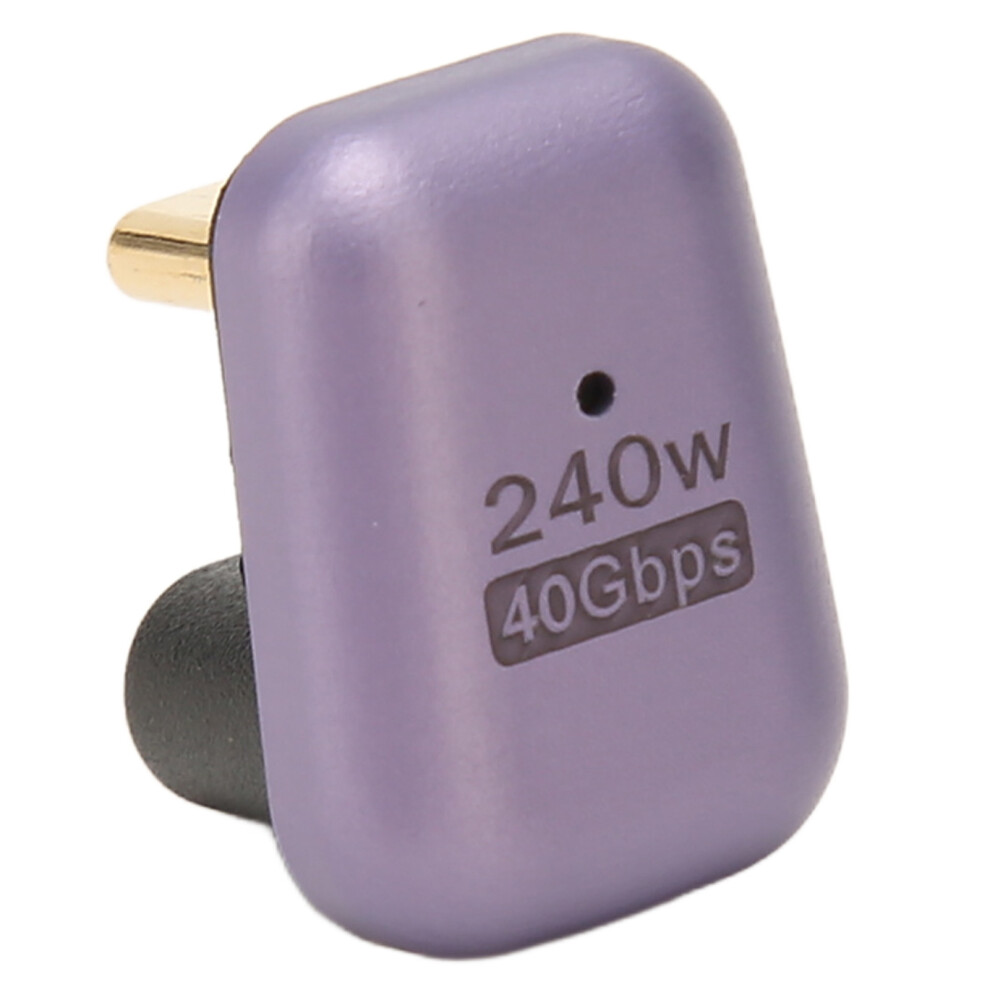 Usb C 180 Degree Adapter, U Shape Usb Power Delivery Fast Charging Connector With 40Gbps Data Transfer Speeds Supports 8K Video Output For Macbook Lap 9486358992180