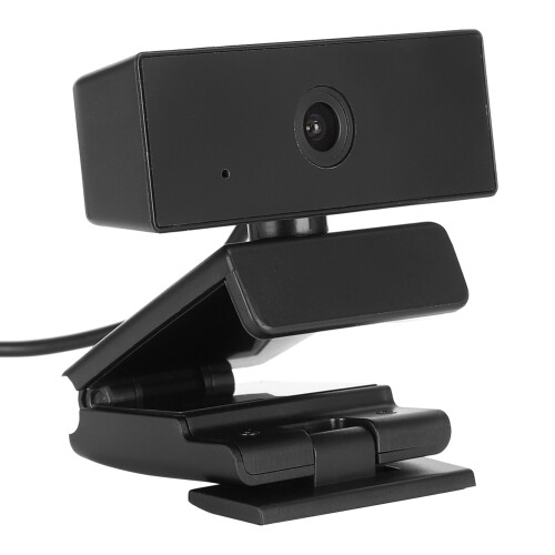 Webcams Full HD com microfone com cancelamento de ruído e correção automática de luz para laptops e desktops, webcam com lente grande angular e 2