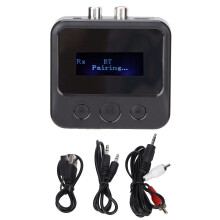 Bluetooth-sender/modtager til TV-hjemmestereo trådløs lydadapter med RCA AUX-udgang LCD-skærm bærbar størrelse Bluetooth 5.2 bred kompatibilitet